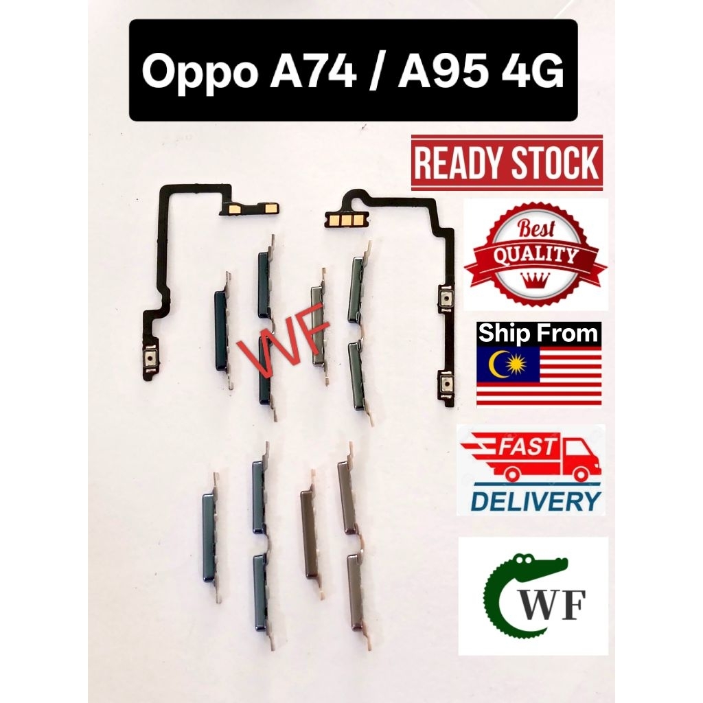 สําหรับ Oppo A74/A95 4G CPH2219 CPH2365 เปิดปุ่มปรับระดับเสียงเปิดปิดริบบิ้น Flex