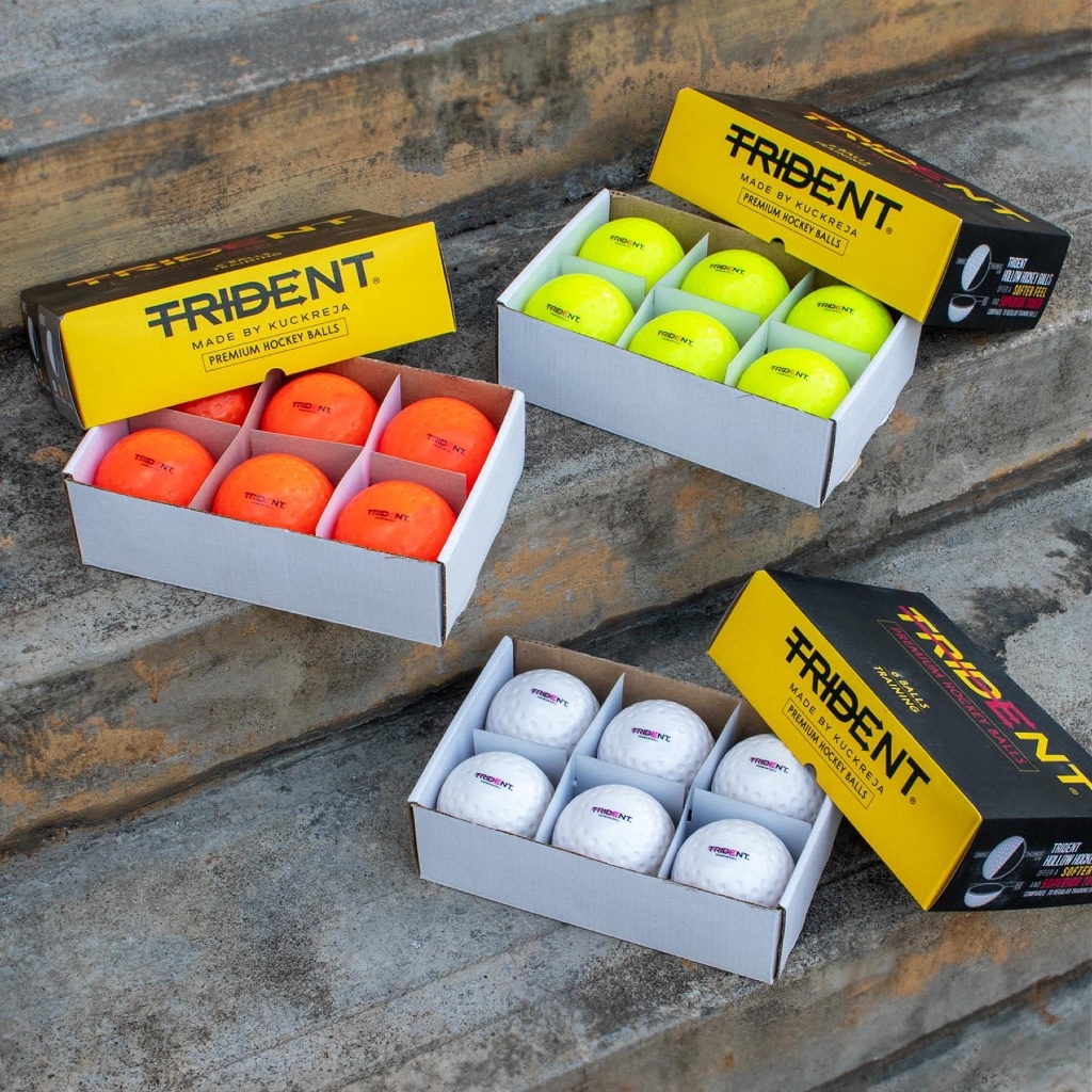 Trident Premium Dimple Hockey Ball!! ️ลูกบอลฮอกกี้ฝึกซ้อม✔️คลับฮอกกี้บอล👍🏽มี 3 สี✨