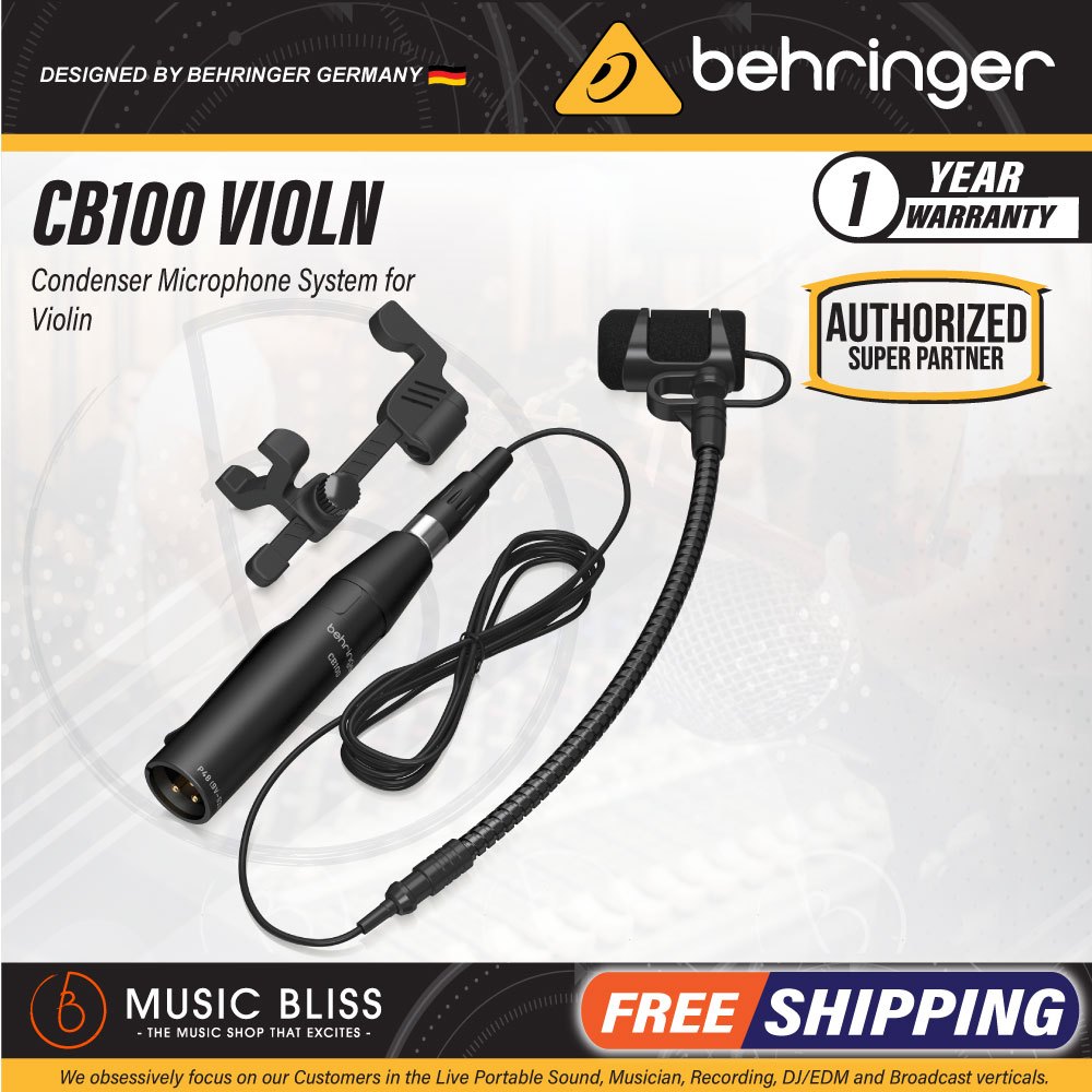 Behringer CB100 ชุดไมโครโฟนคอนเดนเซอร์แบบคลิปออน Cardioid สําหรับไวโอลิน