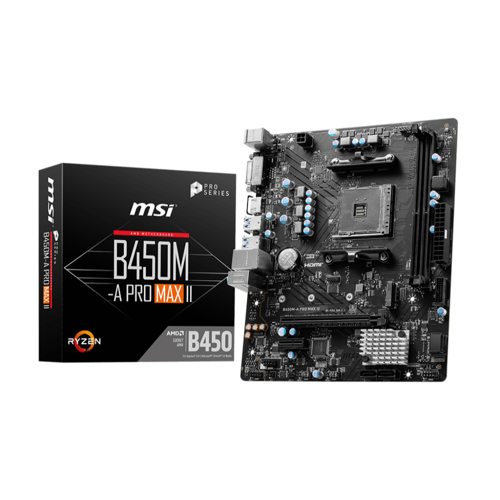 MSI B450M-A PRO MAX II mATX เมนบอร์ด/ซ็อกเก็ต AM4