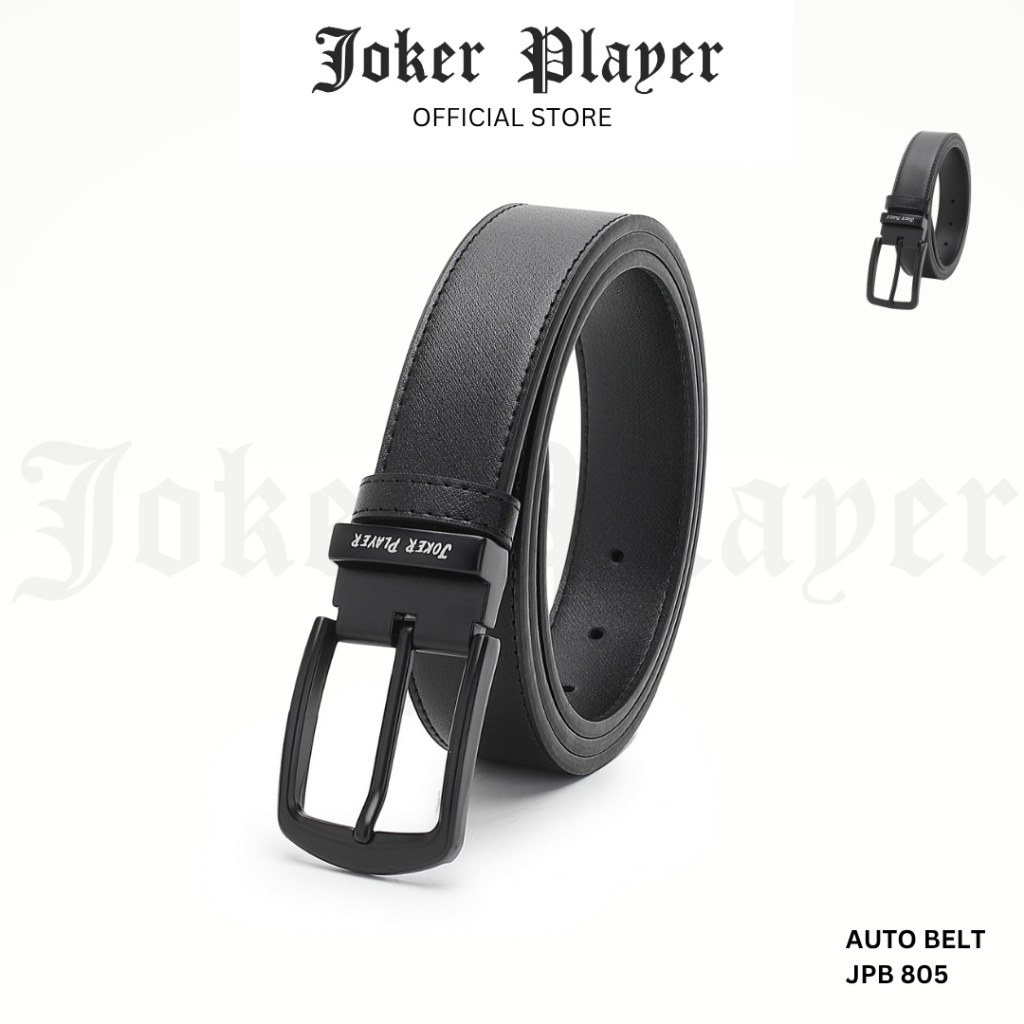 Joker Player PU Leather Pin Belt (35mm) - สีดํา JPB 805