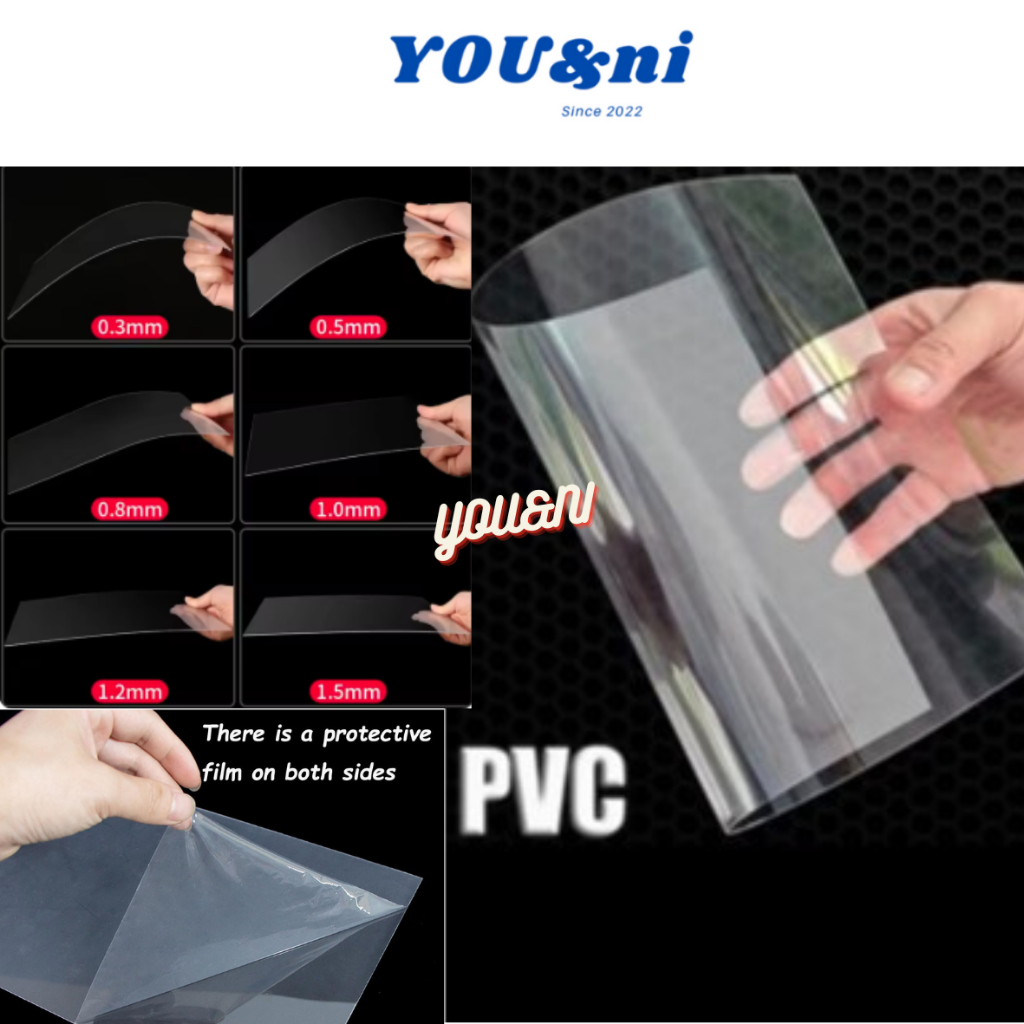 A4/A3 PVC RIGID SHEET / ฝาครอบ BIDING / KUKU / FACE SHIELD COVER / PLASTIK PVC A4 0.2 มม.,0.5 มม.,1.