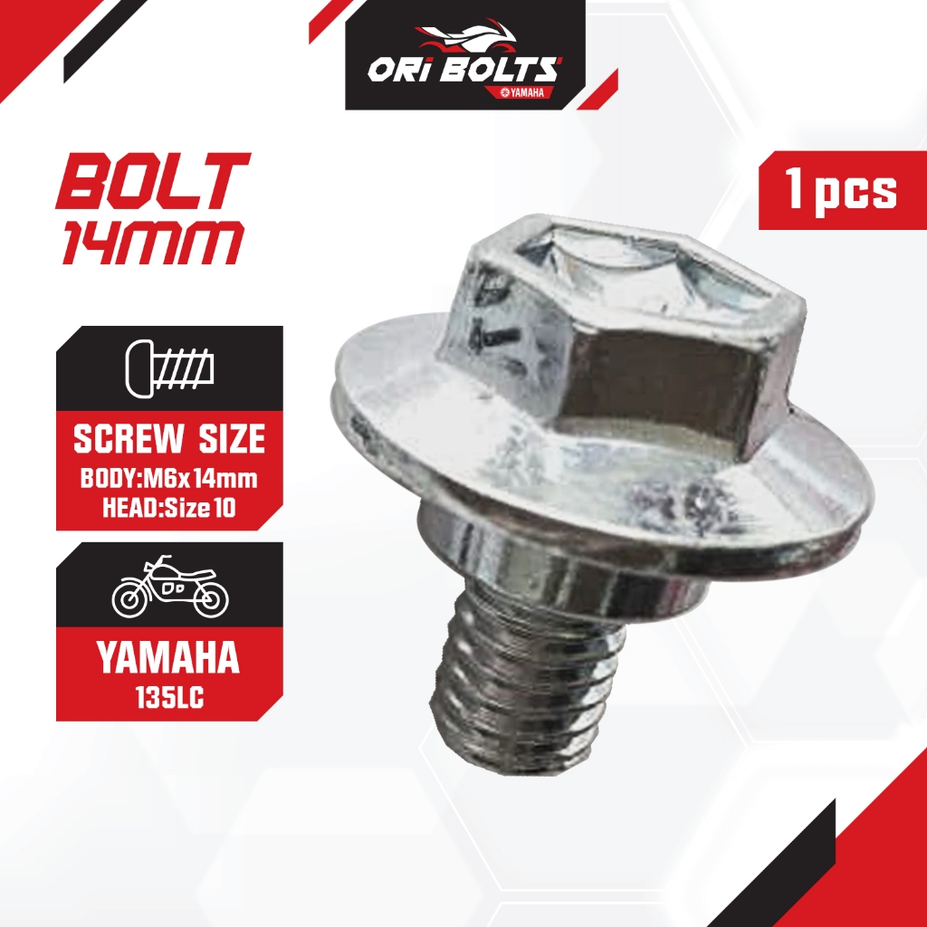 90109-068B4 90109-068B5 Yamaha Y16ZR Y16 135LC FI V8 Bolt Coolant ถังอะไหล่ขนาด 10 Panjang 14 มม.