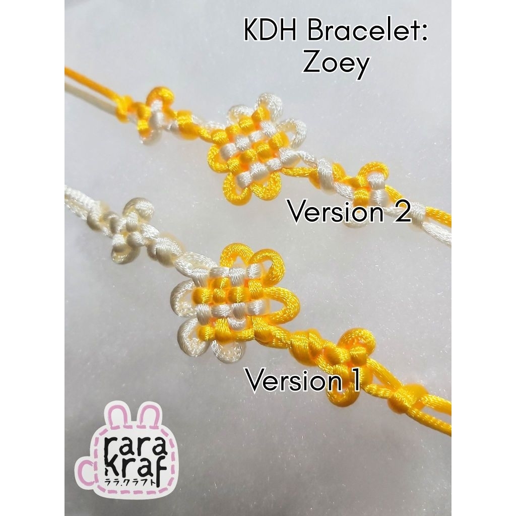 สร้อยข้อมือที่ได้รับแรงบันดาลใจของ KDH: รุ่น Zoey (สีเหลือง) Kpop Demon Hunters - เครื่องประดับกําไล