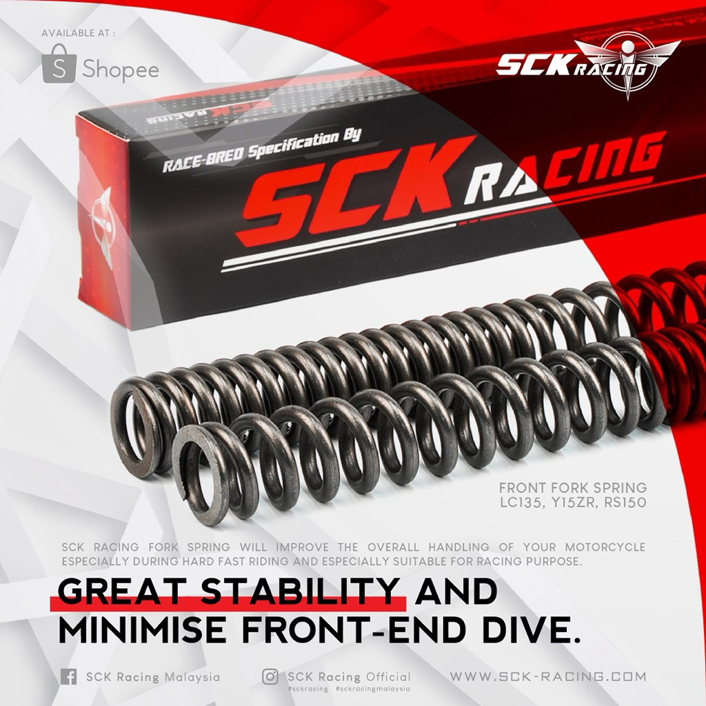 SCK RACING FRONT FORK SPRING LC135 Y15ZR V1 V2 RS150 RSX NMAX NVX155 Y125Z VF3185 ADV150 ADV160