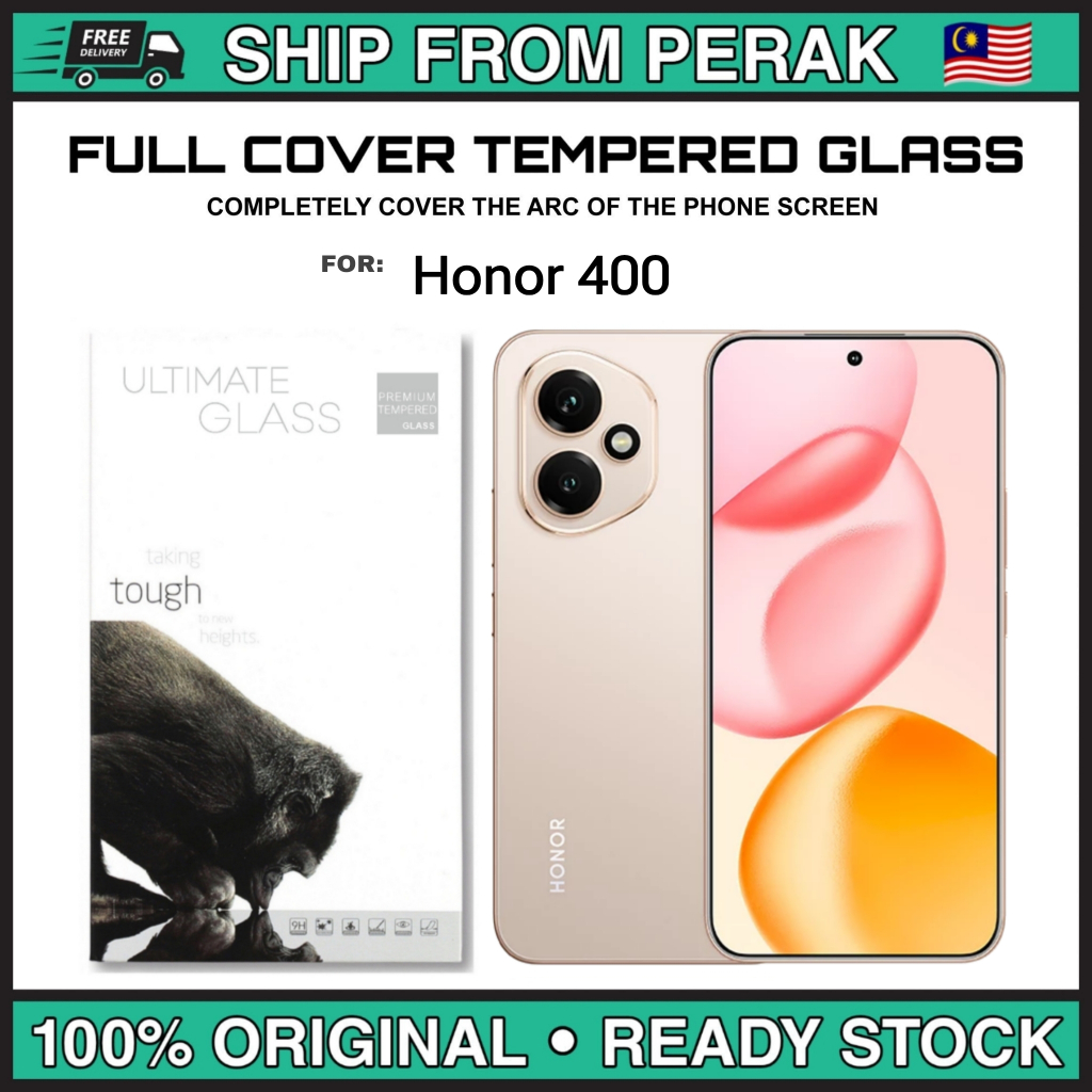 Ultimate Glass สําหรับ Honor 400 คลุมทั้งหมด 9H กระจกนิรภัยป้องกันหน้าจอ