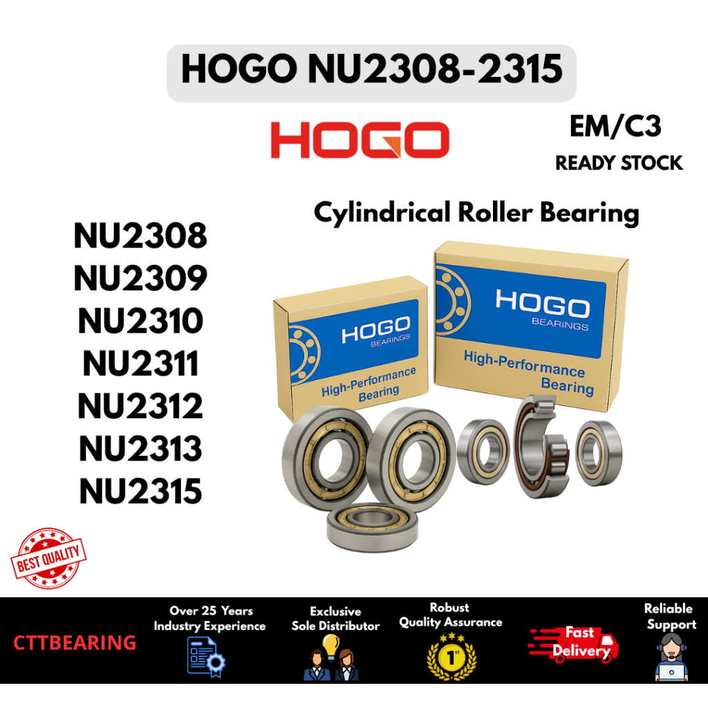HOGO NU2308EM/C3 NU2309EM/C3 NU2310EM/C3 NU2311EM/C3 NU2312EM/C3 NU2313EM/C3 NU2315EM/C3 แบริ่งลูกกล