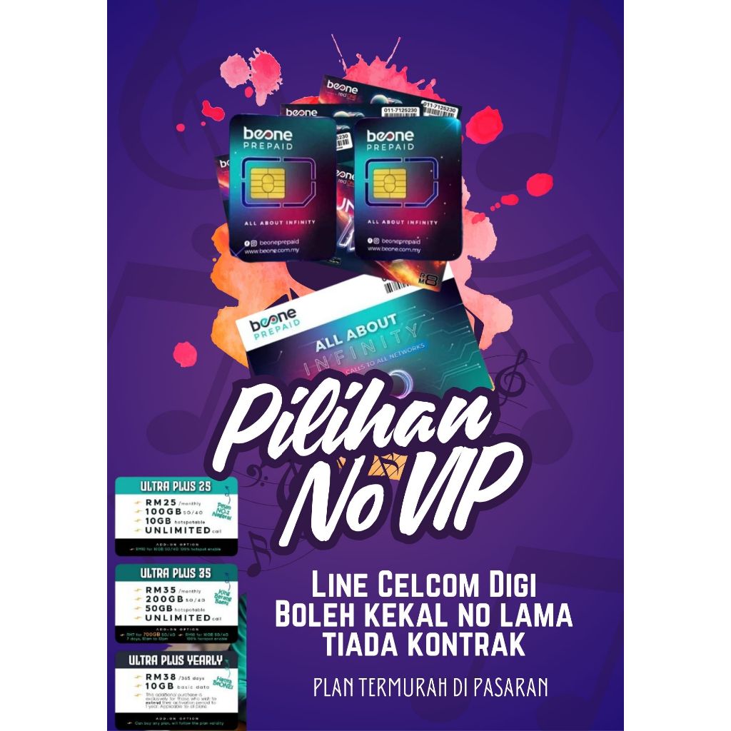 ไม่มี VIP CHOICE หมายเลขใหม่ BEONE PREPID 250GB 4G/5G RM35