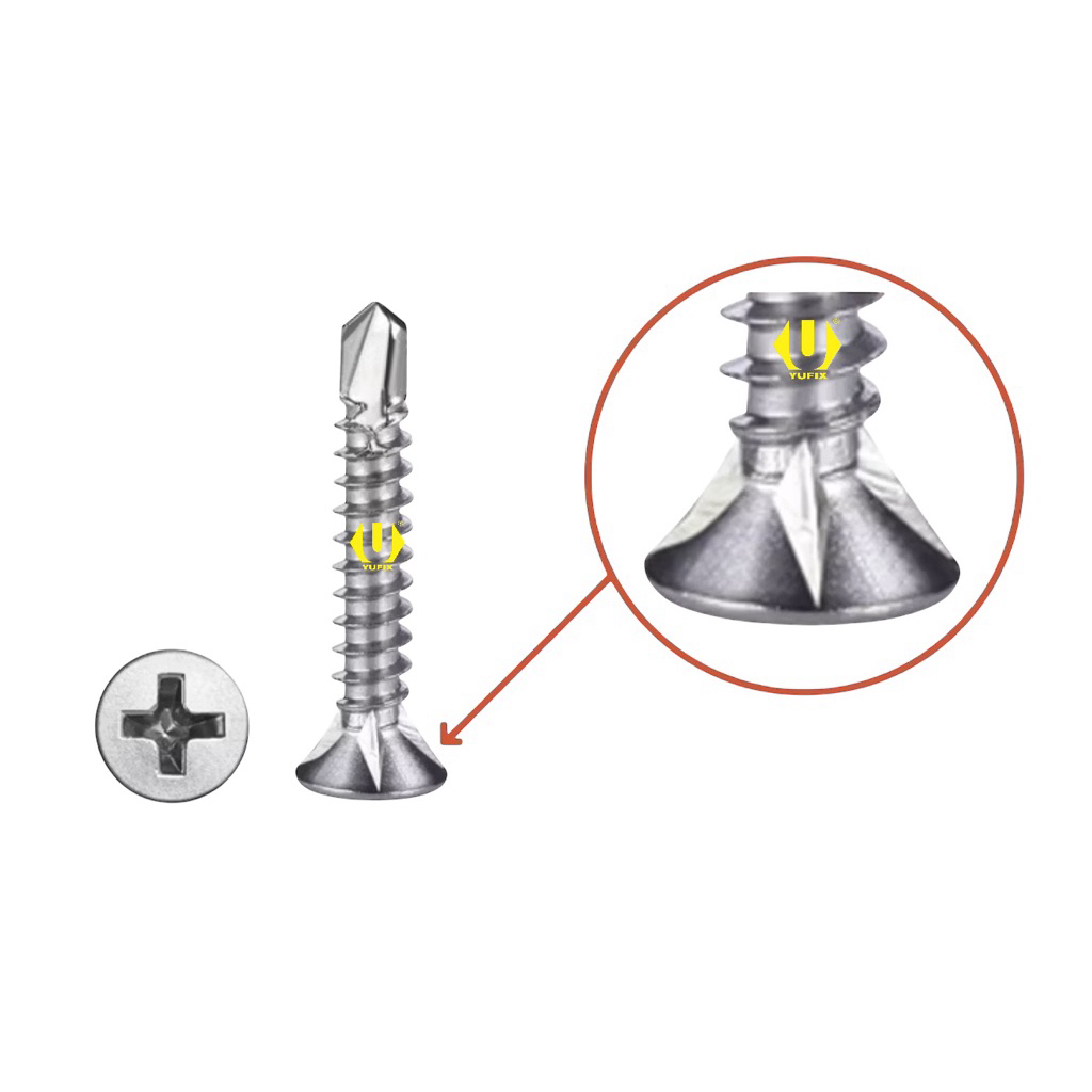 สกรูบอร์ดซีเมนต์ 8 x 1 (DS425BHCM) ( Sru Papan Simen) ราคา 1000 ชิ้น