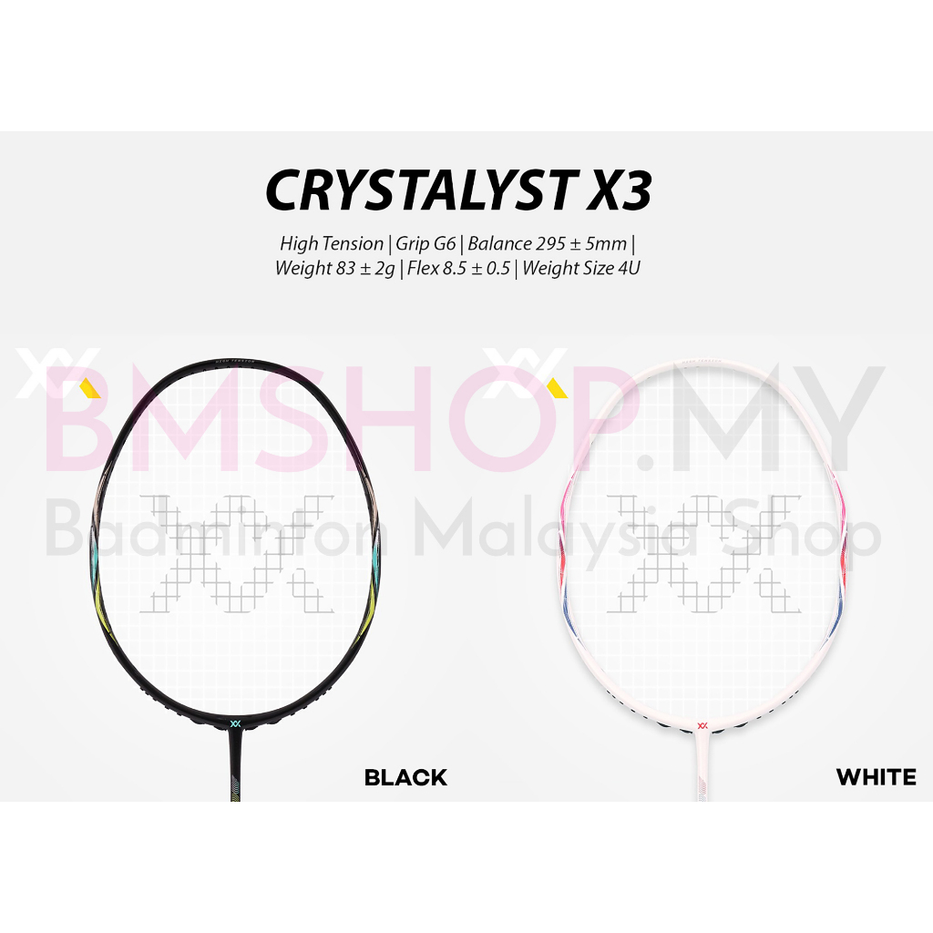MAXX Racket Crystalyst X3(บริการร้อยเชือกฟรี, สายฟรี Maxbolt MBS20 & Grip)