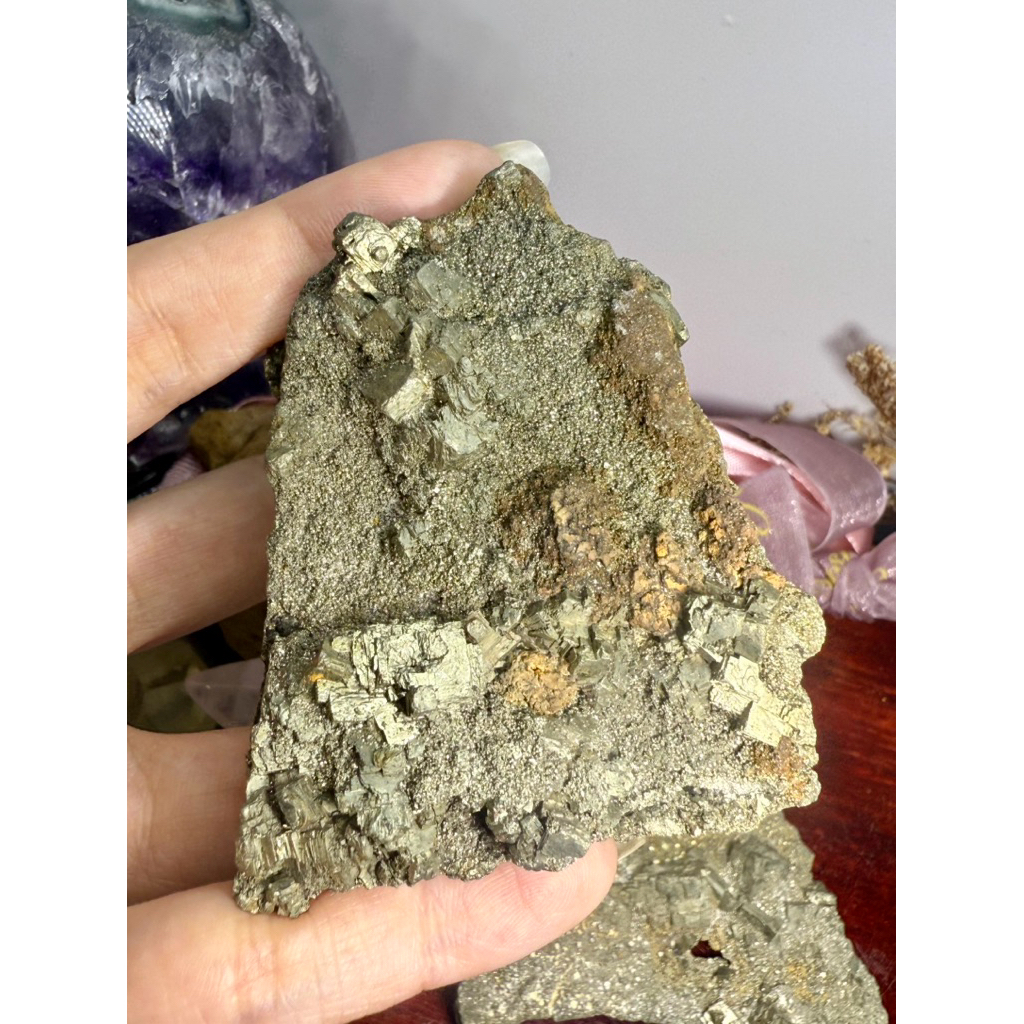 4U Crystal B30 黄铜原 ดิบทองแดง Pyrite (Batu Kuprum Pirit Mentah)
