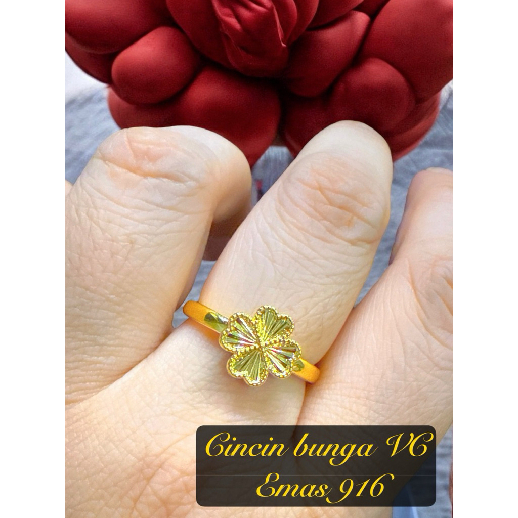 Cincin fesyen emas 916 tulen
