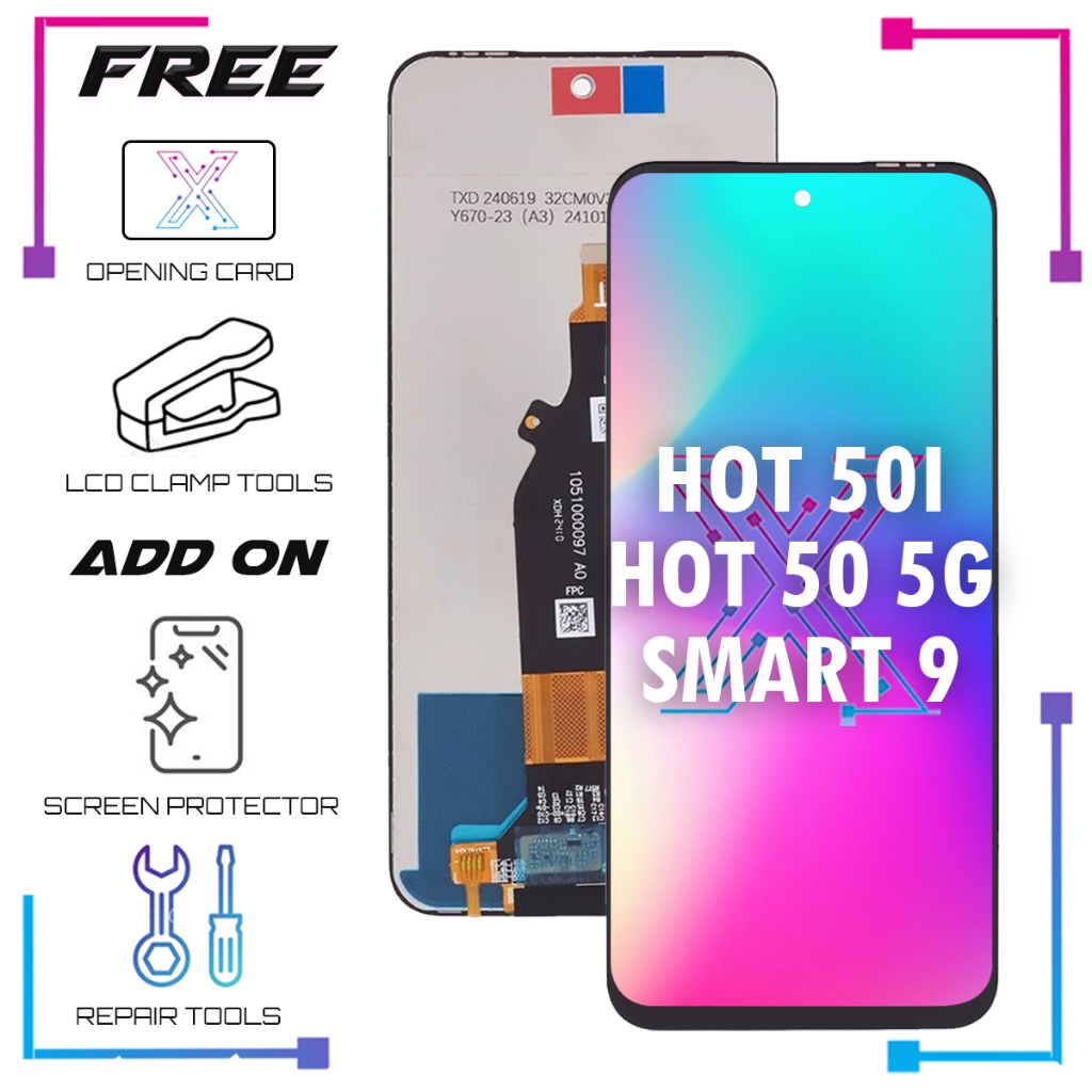 จอแสดงผล Lcd สําหรับ Infinix Hot 50i X6531 X6531B / Smart 9 X6532 (พร้อมหน้าจอสัมผัส)