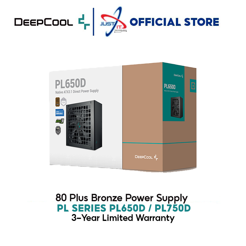 DEEPCOOL PFX SERIES PL650D / PL750D 80 PLUS BRONZE POWER SUPPLY (PSU) - 650W / 750W