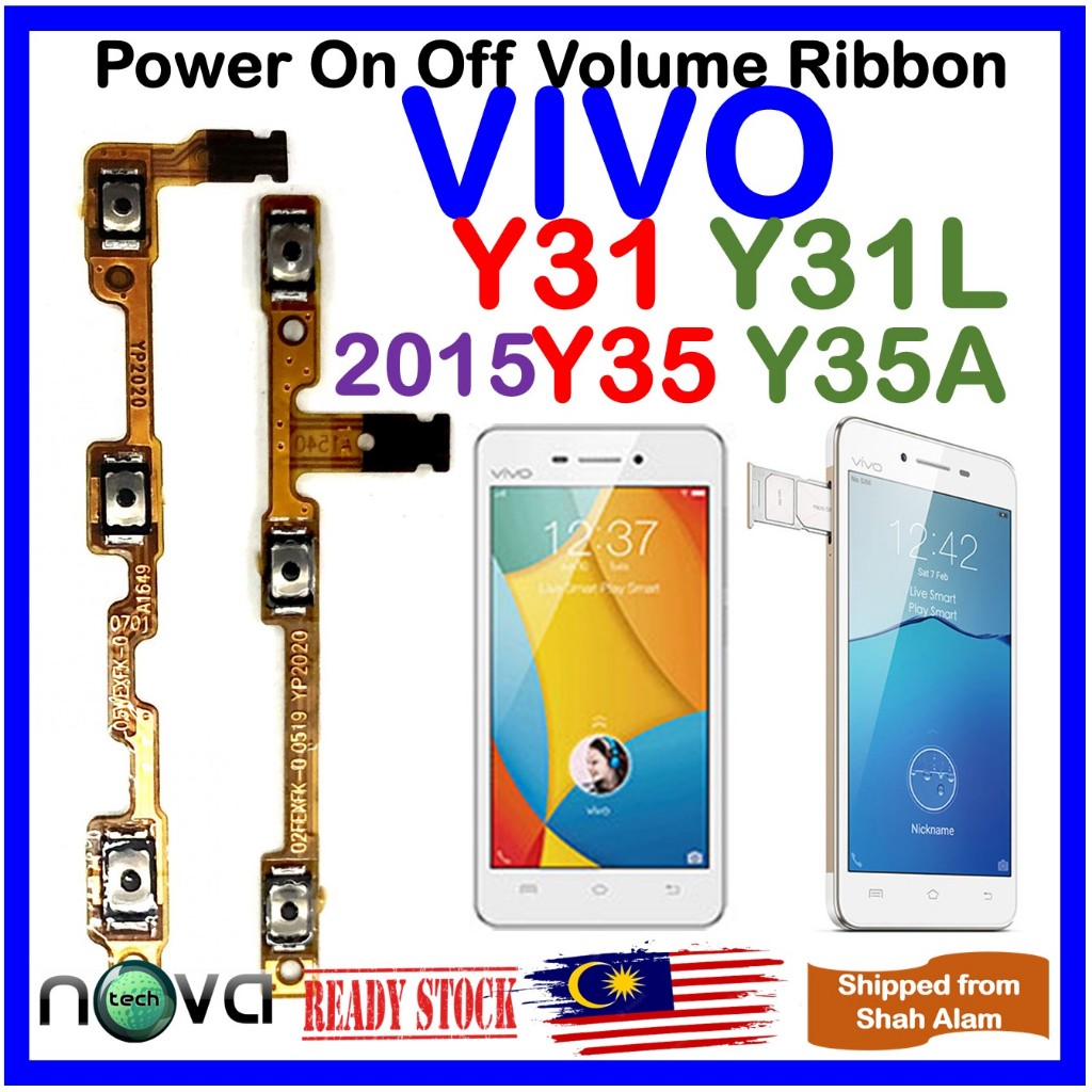 On Off Volume Flex Cable Ribbon สําหรับ VIVO Y31 Y31L (2015) / VIVO Y35 Y35L (2015) พร้อมเครื่องมือเ