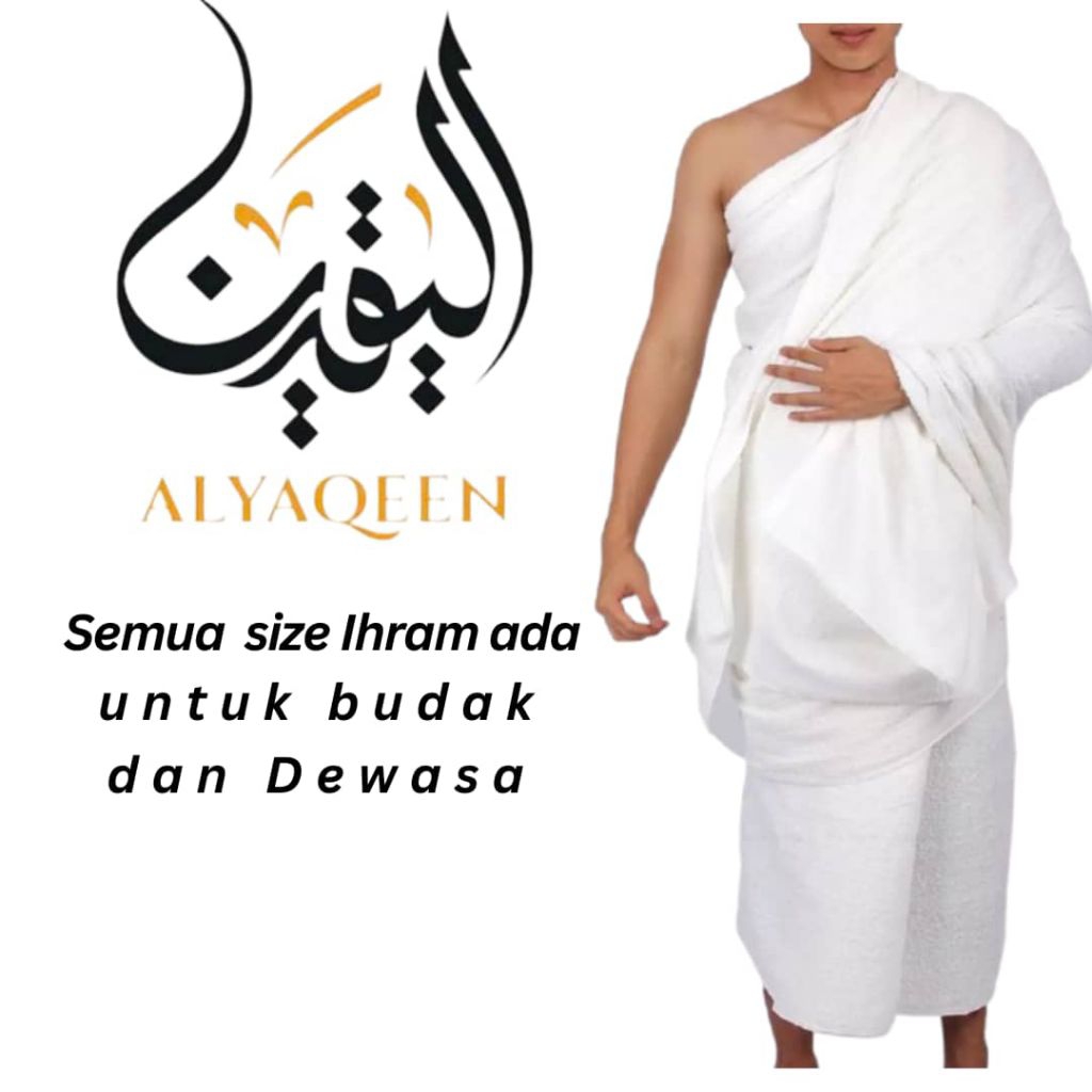 Al Yaqeen ihram ไซส์เด็กและผู้ใหญ่ ผ้านุ่มมาก ใส่สบาย 1 ชุดมีผ้า ihram 2 ชิ้น