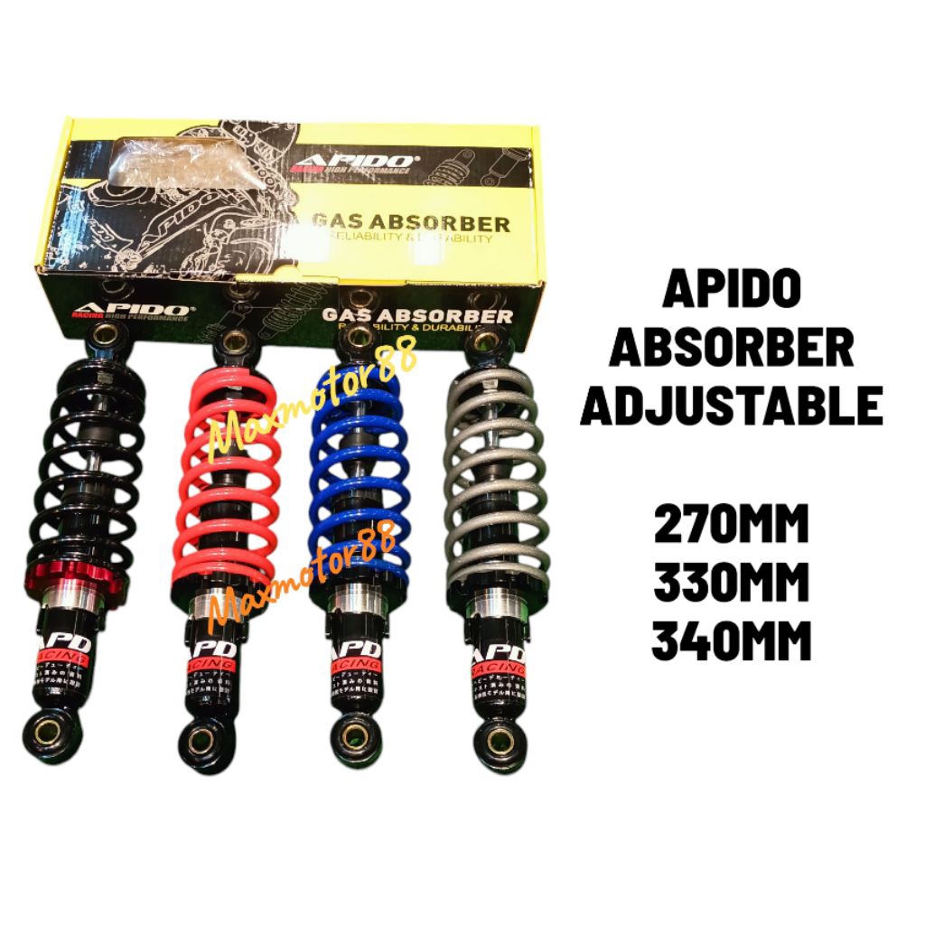 APIDO RACING ADJUSTABLE ABSORSER 270MM / 330MM / 340MM