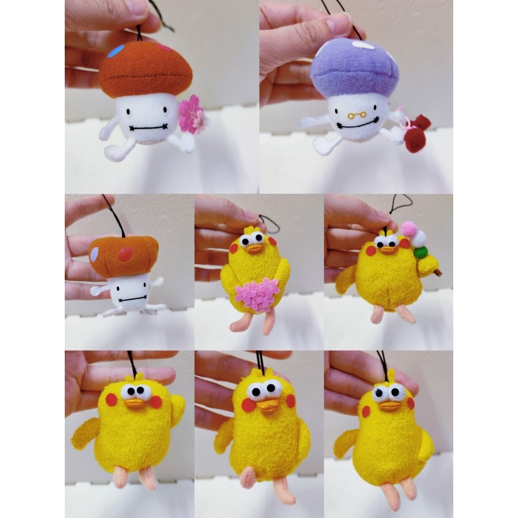 Preloved soft toy SKC2D/ พวงกุญแจ NTT Docomo POiNCO Brothers Docomodake Mushroom