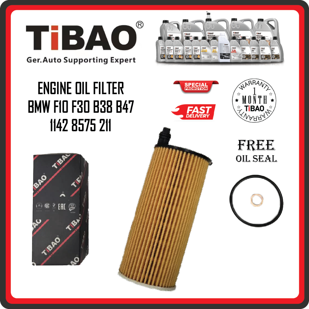 (TIBAO)BMW F10 F30 G11 G12 G30 B38 B47 B48 ENGINE OIL FILTER (PRICE สําหรับ 1)