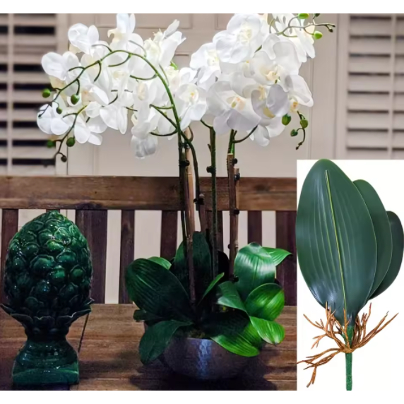 ใบกล้วยไม้ประดิษฐ์ / Daun Orkid / Daun Hiasan / ตกแต่งดอกไม้กล้วยไม้