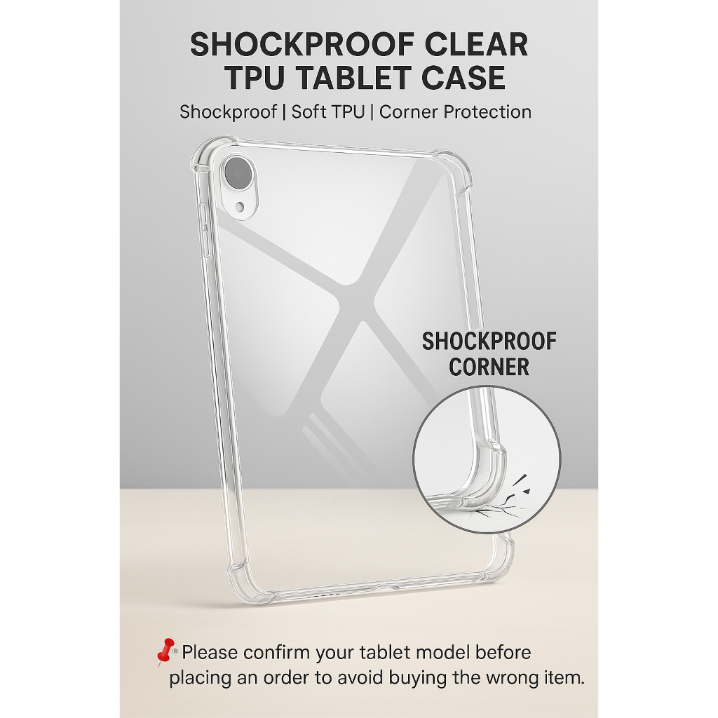 Honor Pad X8A 11.0 นิ้ว 2024 NDL-W09 เคส TPU Soft Anti-drop เคสใส