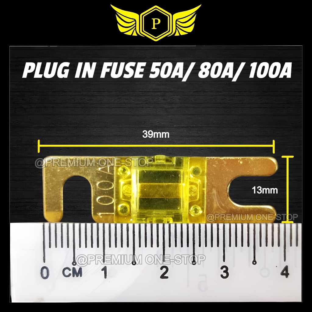 รถ FUSE MINI HOLDER 50A/ 80A/ 100A อุปกรณ์เสริมเสียงรถยนต์ FUSE CONTAINOR ONE TO ONE