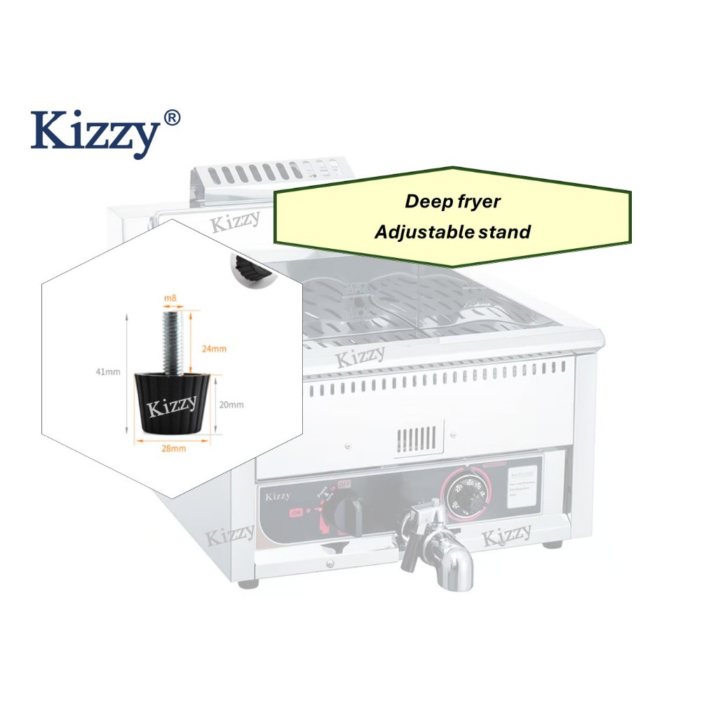KIZZY Deep Fryer M8 น็อตสกรูเกลียวปรับขาปรับระดับ