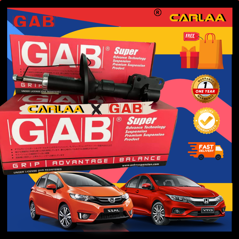 GAB SUPERCITY T9A GM6/JAZZ T5A GK5 HONDA FRT DEPAN/RR BELAKANG SHOCK ABSORBER (2PCS) 1YW