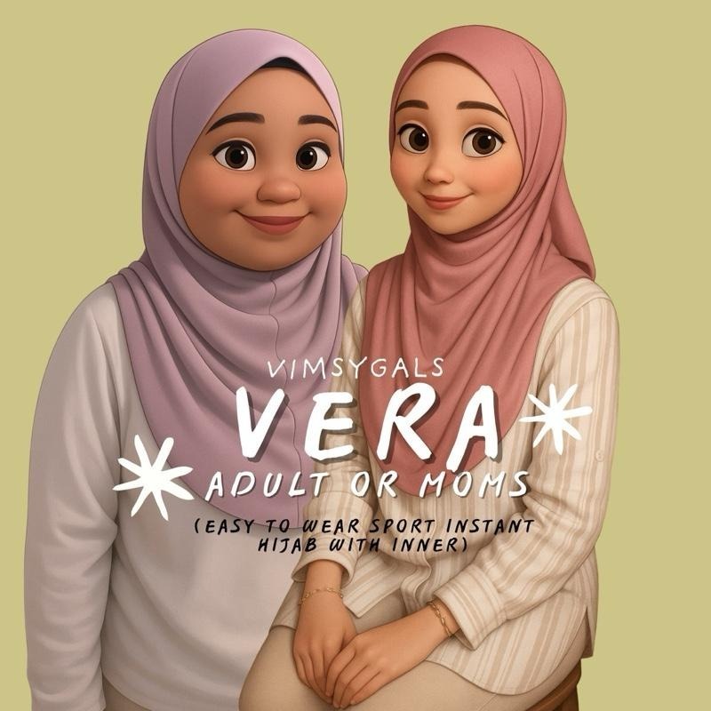 VERA ADULT & MOM INSTANT HIJAB สําหรับสวมใส่ลําลอง