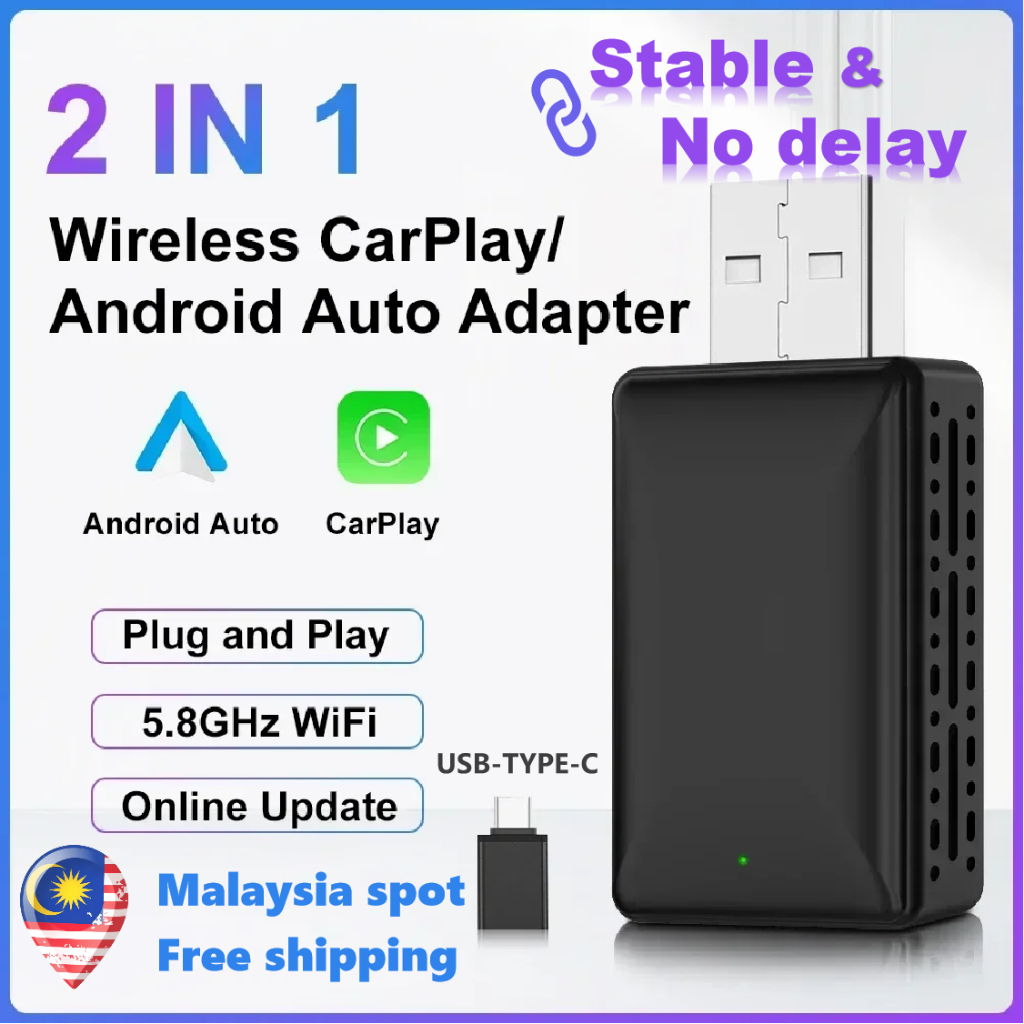 อะแดปเตอร์ Carplay ไร้สาย อะแดปเตอร์อัตโนมัติ Android แบบมีสายเป็นไร้สาย carplay dongle สําหรับ Appl