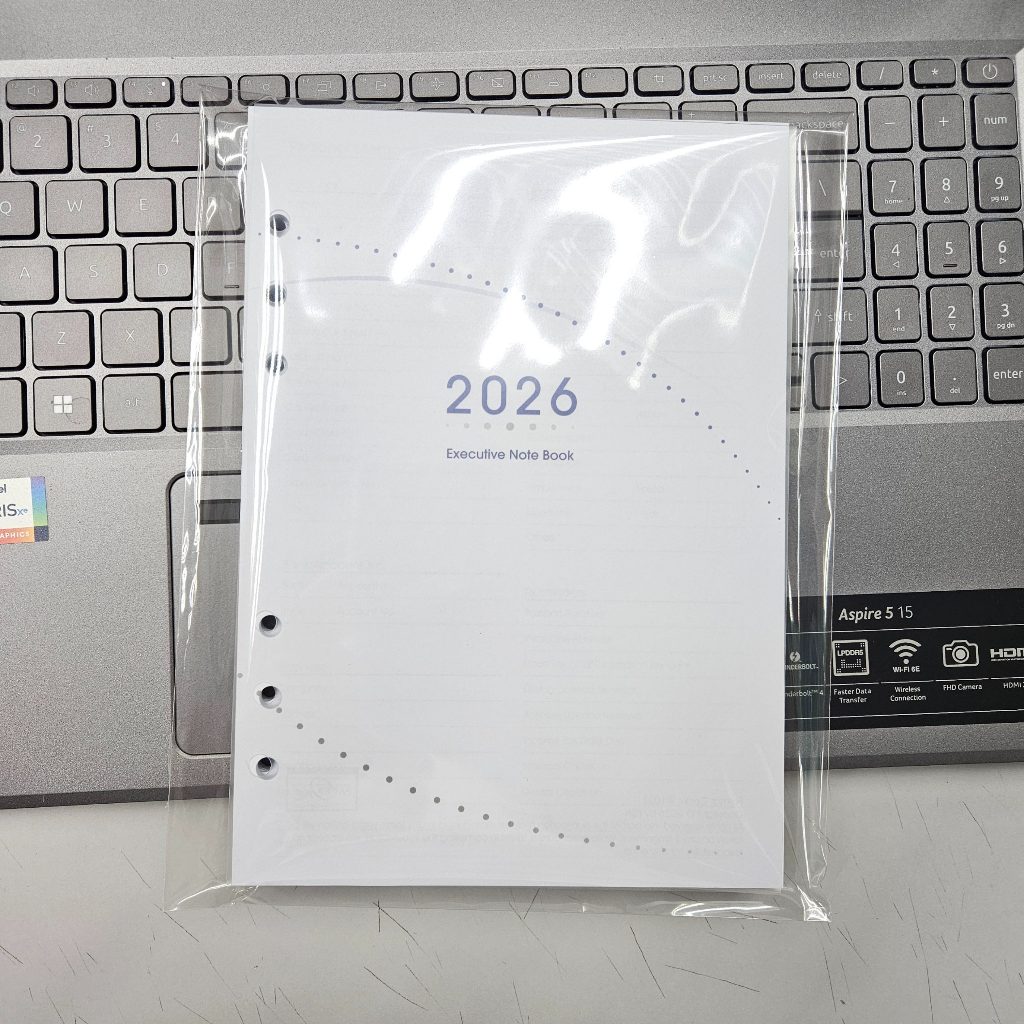 2026 Diary Planner A5 Organizer Loose Leaf Refill 2026 Executive Notebook Text 6"O" Ring Diary Refill