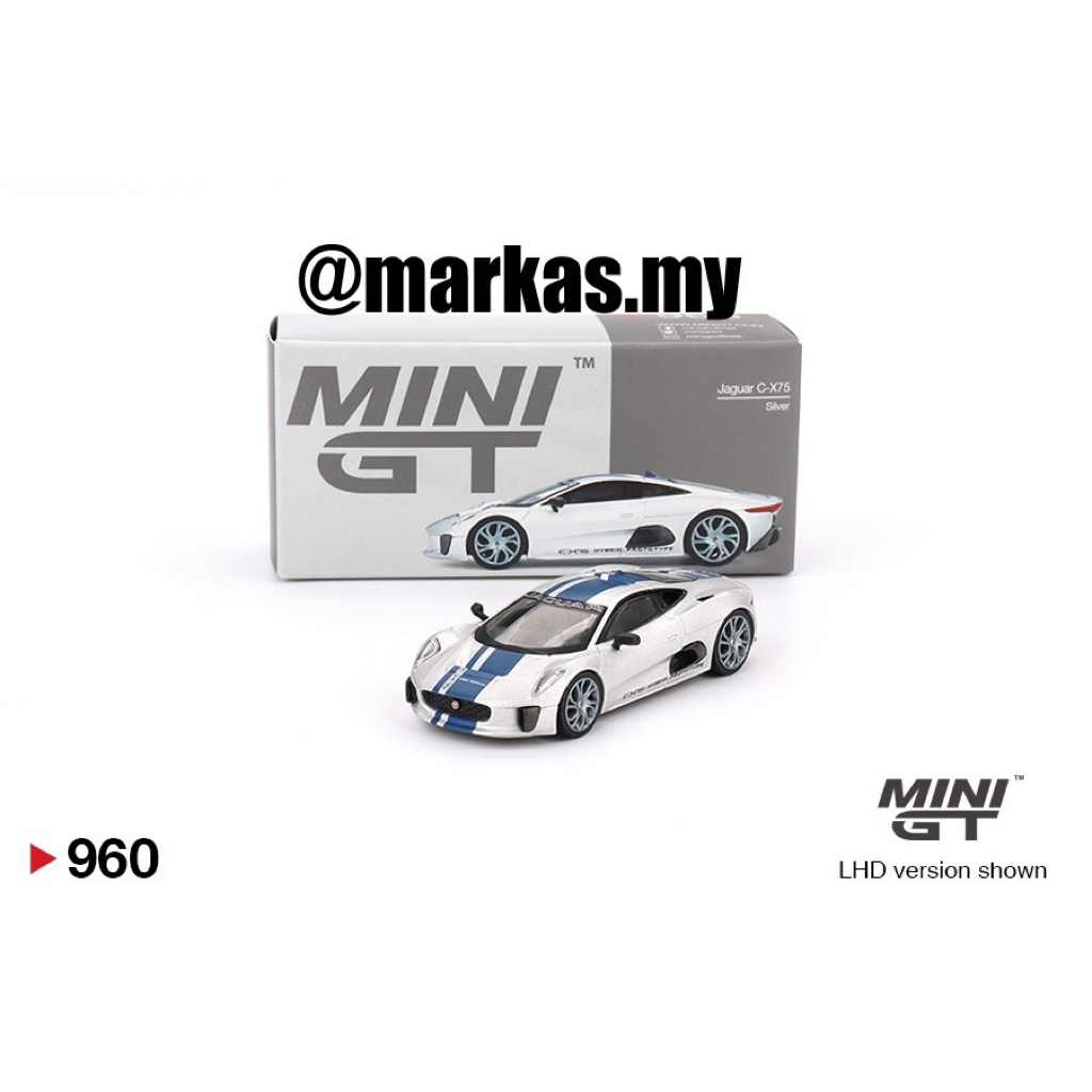 MINI GT 1/64 960 JAGUAR C-X75 SILVER