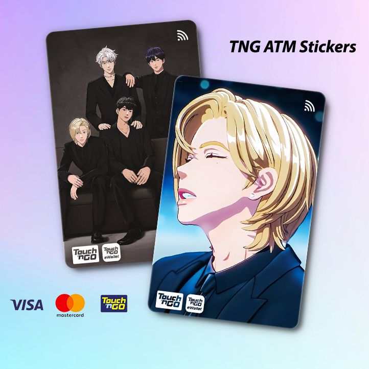 PLAVE TNG -TOUCH N GO STICKER CARD / ฝาครอบสติ๊กเกอร์ ATM ใหม่, การ์ด TNG, การ์ด ATM