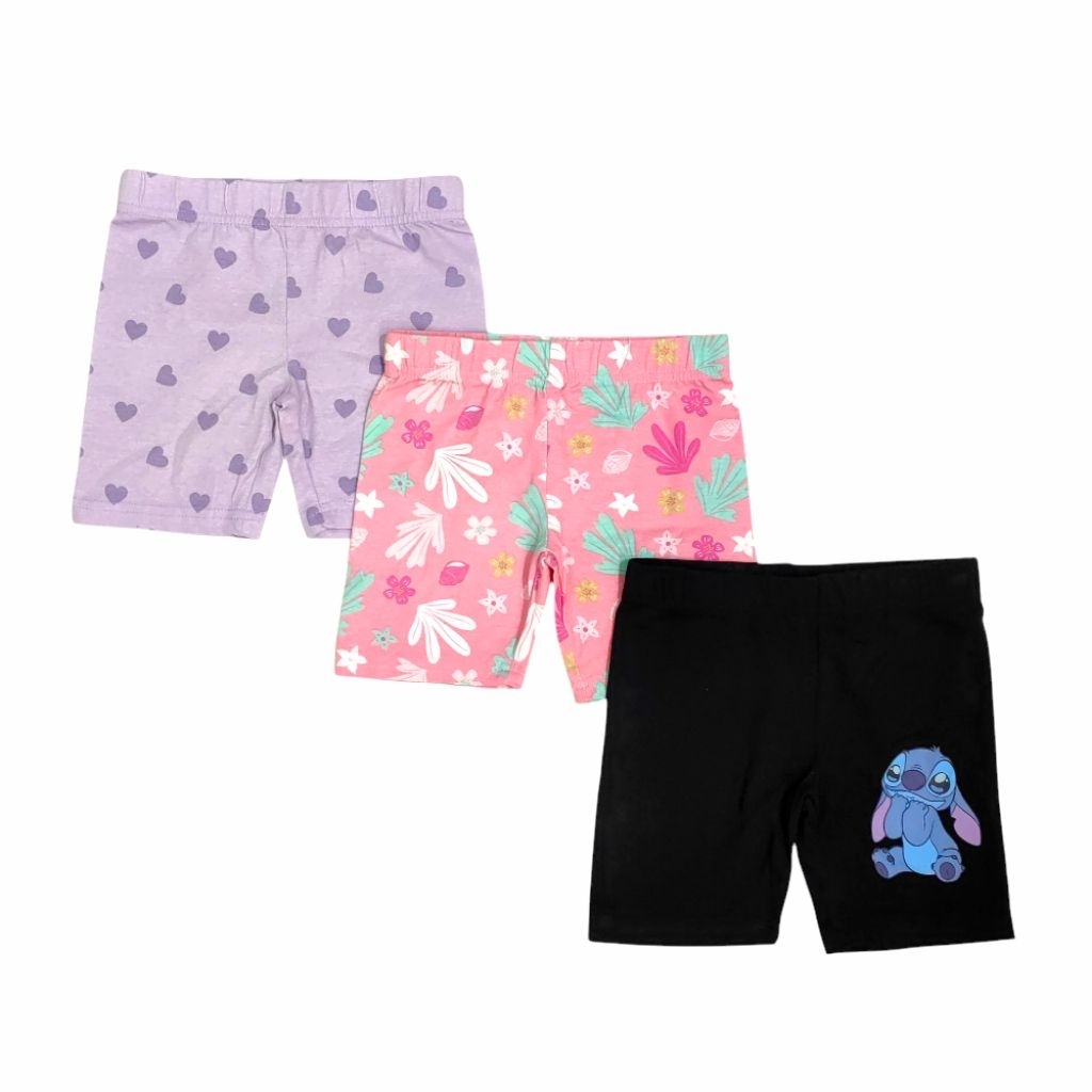 Kids Girl Short Pant stitch สีม่วงพีช - Size 2T-10T
