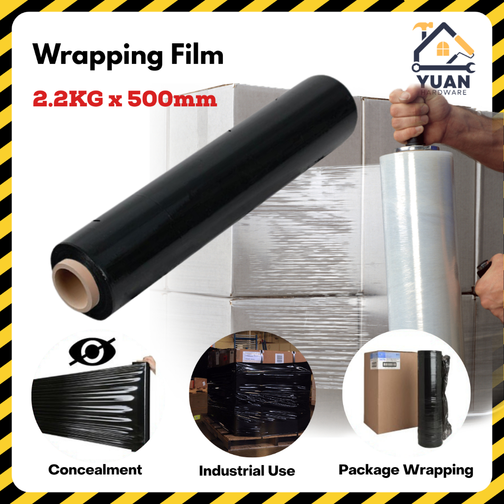 [6 ม้วน] Stretch Film Wrapping Firm Plastic Pallet Wrap บรรจุภัณฑ์พลาสติก 2.2กก. x 500มม.