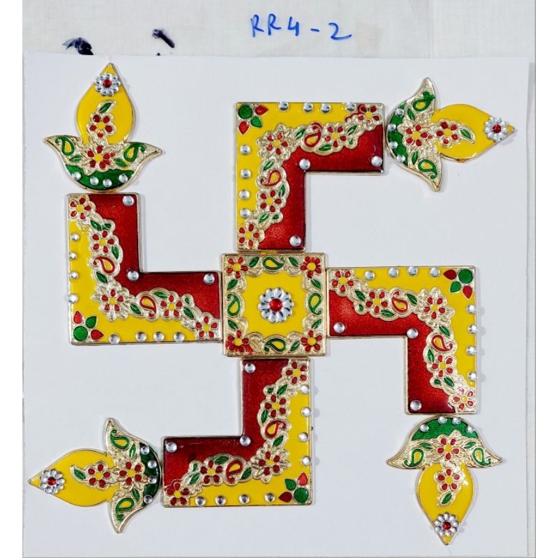 อะคริลิค Kolam Readymade Rangoli / Kolam Deepavali Decor ตกแต่งงานรื่นเริง