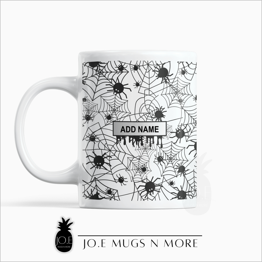 M396 JO.E CUSTOM NAME HALLOWEEN PRINT 5 แก้ว. ถ้วย. ส่วนตัว.