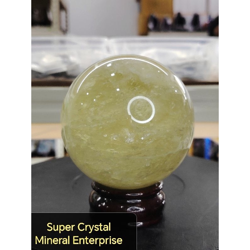 Natural High Gred Citrine Crystal Ball สร้อยคอผู้หญิงธรรมชาติสูง Gred Citrine Crystal Ball เครื่องปร