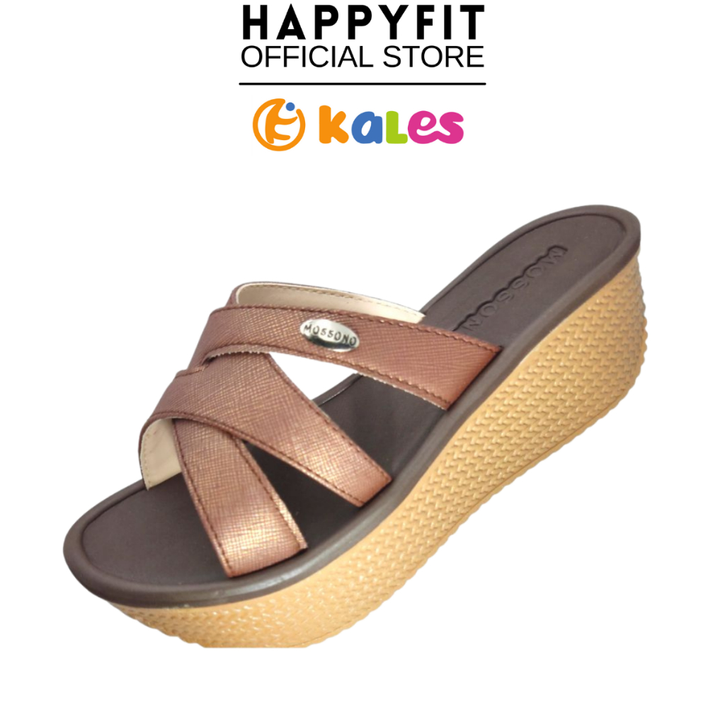 Pw218 ผู้หญิง Wedges รองเท้าแตะแพลตฟอร์ม 4-5 ซม.Wedges Kasut Tinggi Perempuan