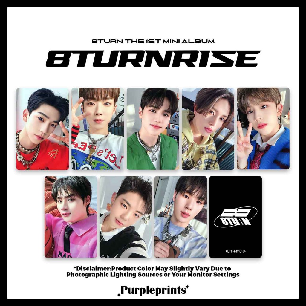 8TURN 8TURNRISE โฟโต้การ์ด Kpop ที่ไม่เป็นทางการ
