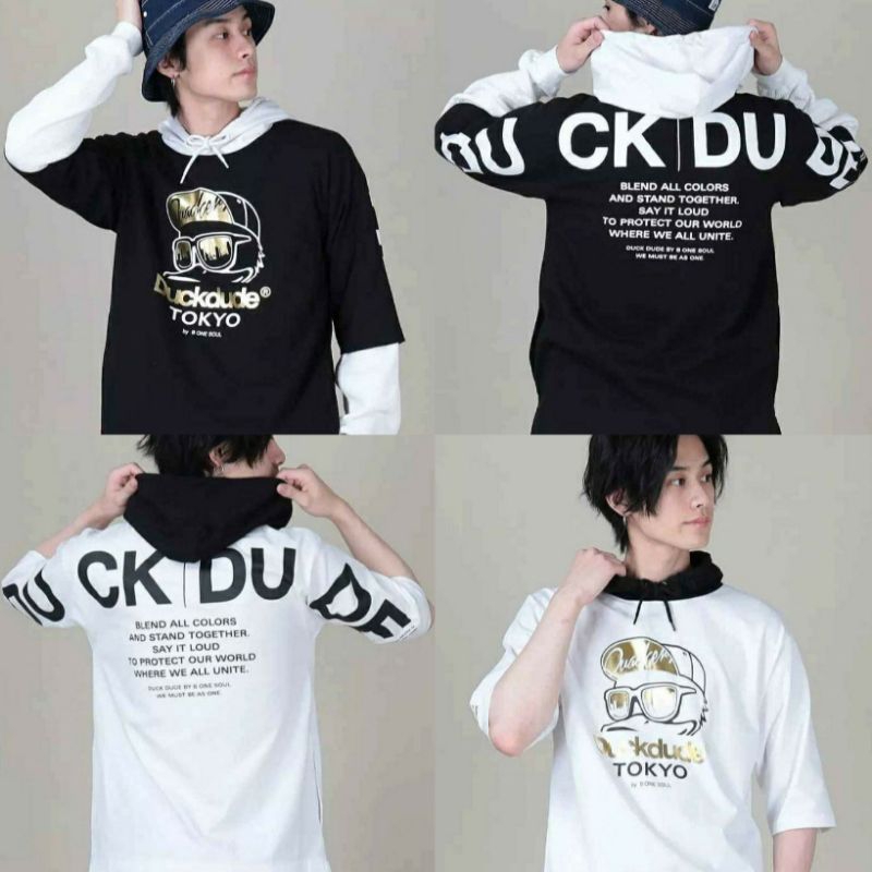 NEW JAPAN Duck Dude Tokyo 3Q เสื้อมีฮู้ด