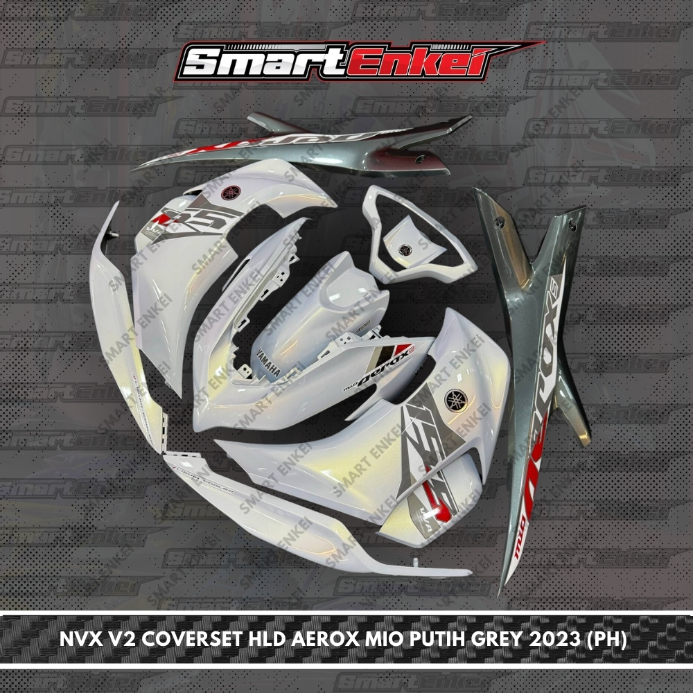 HLD- NVX155 V2 AEROX MIO PEARL WHITE GREY 2024 ชุดครอบ HLD