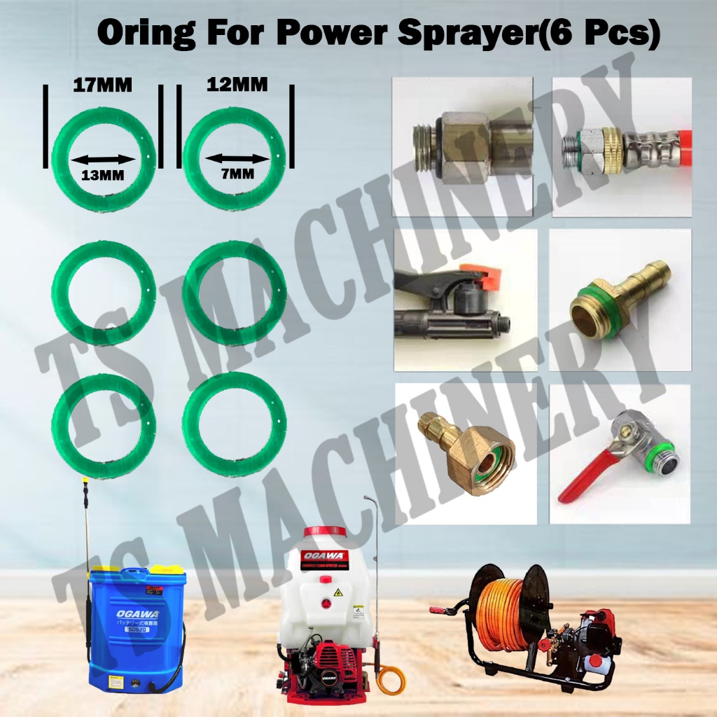 [6 ชิ้น]Knapsack Sprayer Oring ยางเครื่องซักผ้า Sprayer Getah Mesin Racun แบตเตอรี่ Sprayer Ogawa Ho