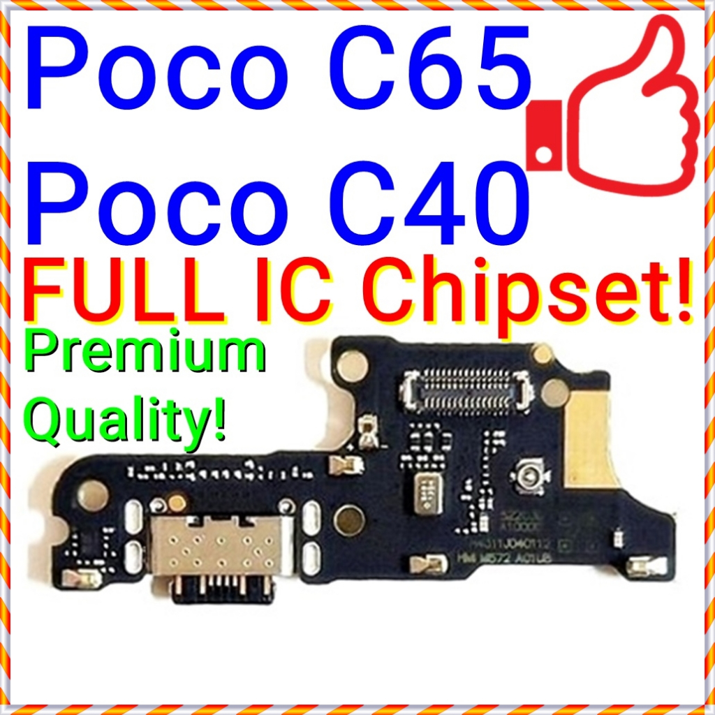ใหม่พอร์ตชาร์จ FULL IC Board MIC Ribbon สําหรับ XIAOMI Poco C65 / C40 / 2310FPCA4G