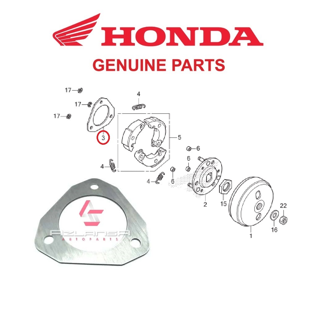 แผ่นคลัชข้าง ( 22361-KVB-900 ) ADV 150, ADV 160, PCX, Vario 125, Vario 150 & Vario 160 💯 ฮอนด้า