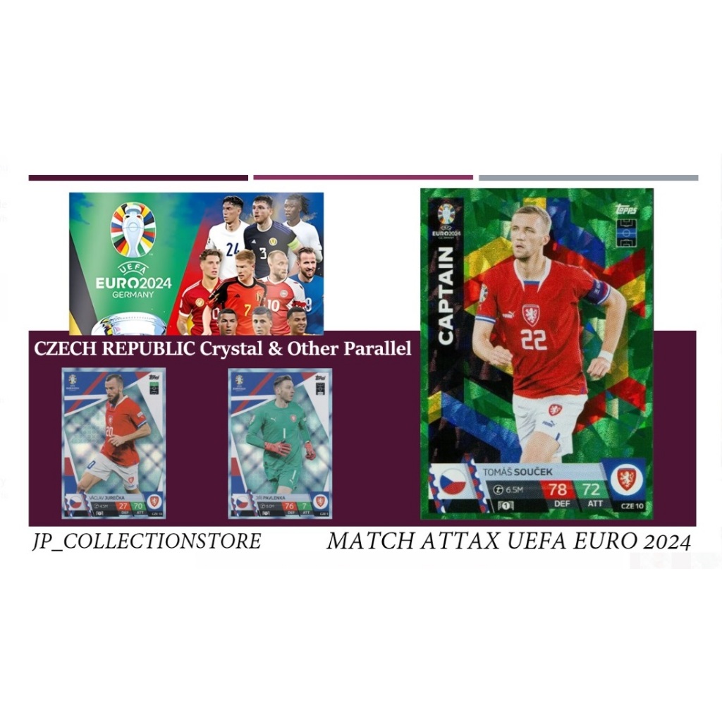 [Czech Republic] UEFA Euro 2024 Match Attax Football การ์ดขนาน