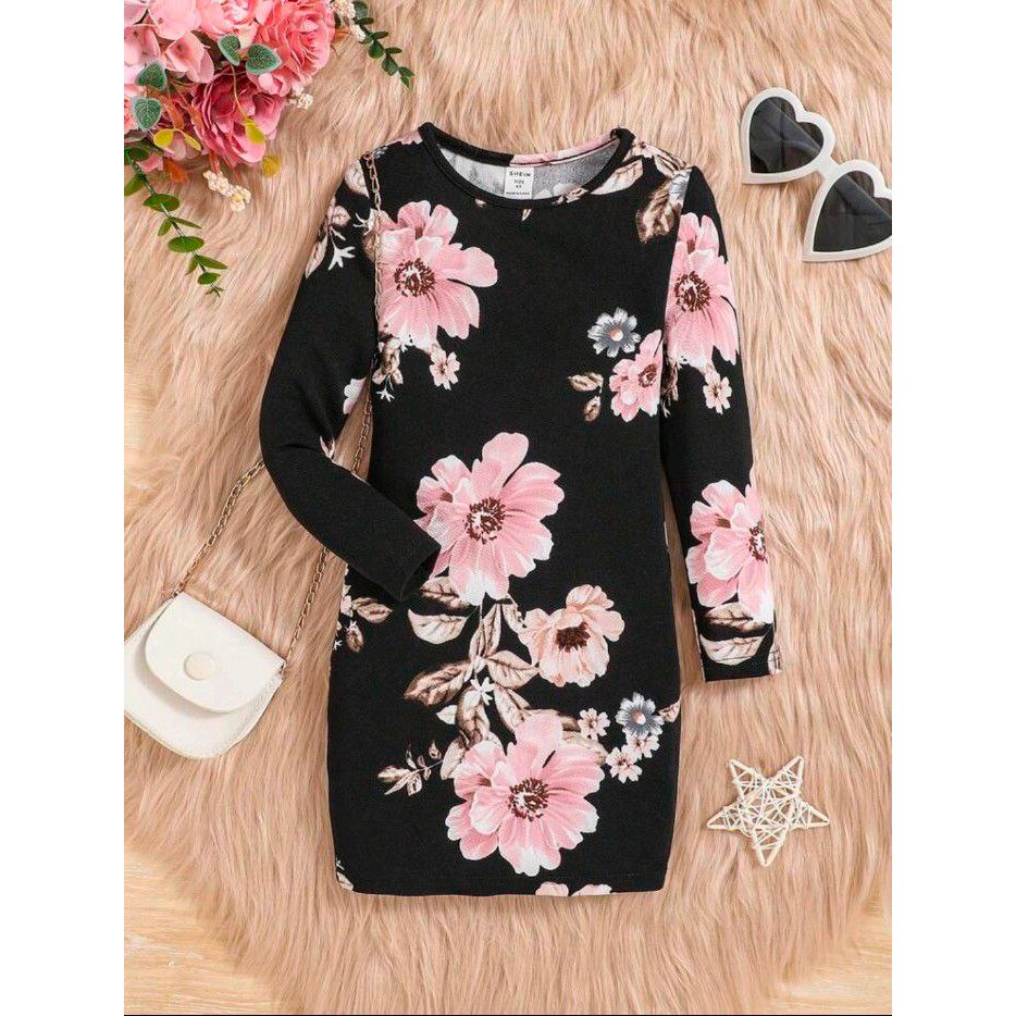 (1Y-6Y) BODY DRESS/ MINI DRESS KANAK KERMPUAN RAYA /JALAN/HARIAN (KIDS GIRL PRINCESS DRESS)