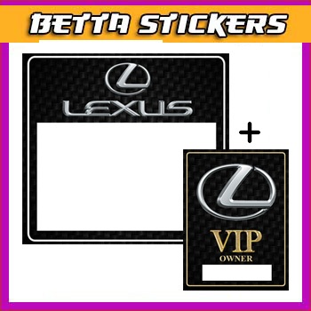 สติ๊กเกอร์ Roadtax ขนาดปี 2024 / สติ๊กเกอร์ Plat / สติ๊กเกอร์ VIP / Touch & Go - รุ่น Lexus