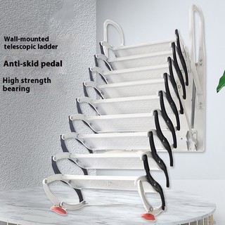 Outdoor retractable stairs attic home folding lift stretching indoor outdoor lifting wall hanging ladder 多功能伸缩梯子