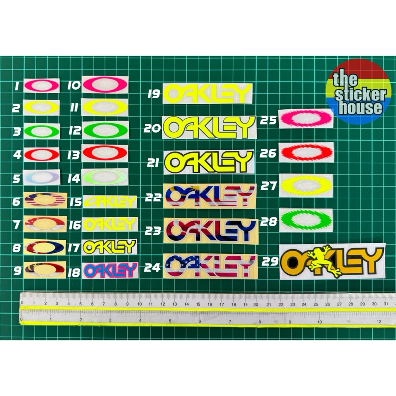 STIKER O/ 0akley / O@kley LOGO STICKER CUTTING & PRINTING มอเตอร์ STIKER